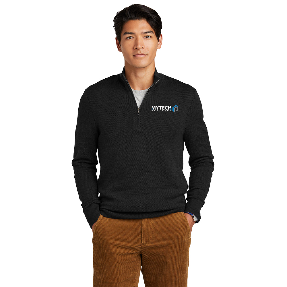 Brooks Brothers ® Washable Merino Birdseye 1/4-Zip Sweater