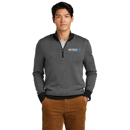 Brooks Brothers ® Washable Merino Birdseye 1/4-Zip Sweater