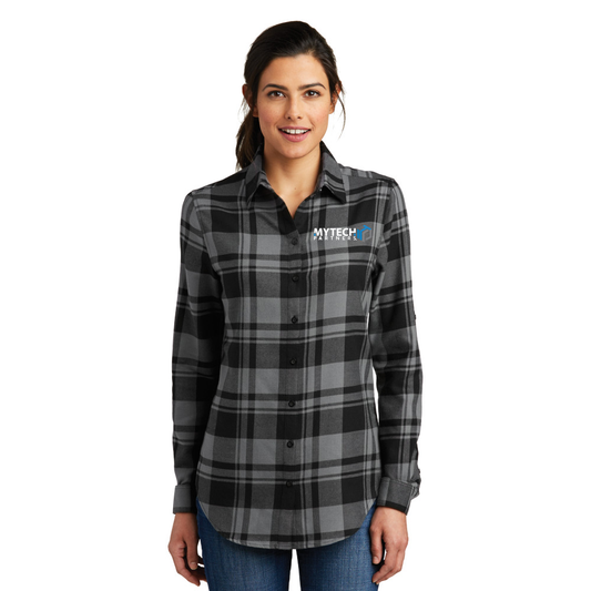 Port Authority Ladies Plaid Flannel Shirt - Flannel Friday