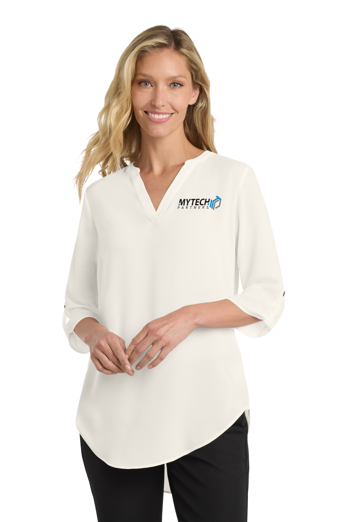 Port Authority Ladies 3/4 Sleeve Tunic Blouse
