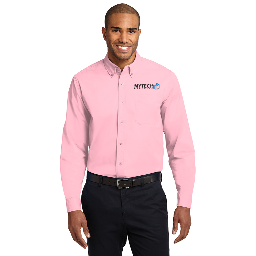 Port Authority Long Sleeve Easy Care Shirt - On Wednesdays We Wear Pink